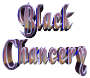3-Dimensional image of Black Chancery type face